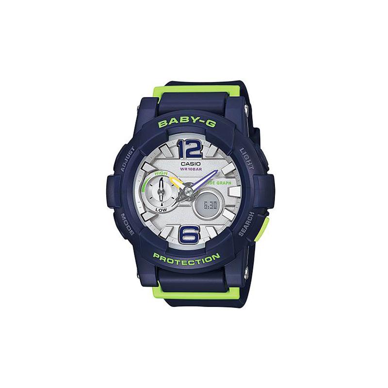 

Casio BABY-G theme series 100 waterproof quartz movement resin strap Japanese and Korean watch women s watch blue dial BGA-180-2B синий