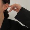 Trendiges Geometrisches Vintage Grünes Zirkon Ohrring-Set Elegante Ohrclips Schmuck