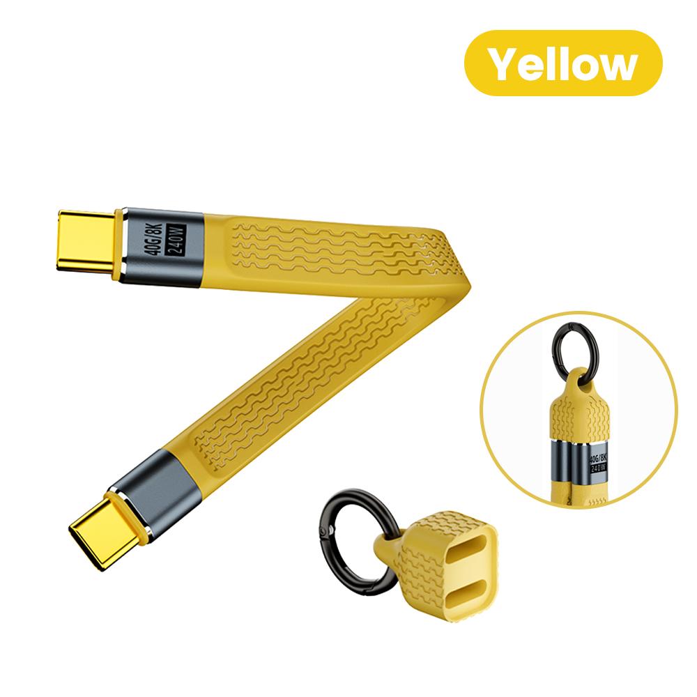 

Кабель USB 4.0 240 Вт 40 Гбит/с 8K@60 Гц USB C к USB C Кабель для быстрой зарядки для внешнего аккумулятора для Thunderbolt 4 3 Компьютер Тип C Ноутбук Планшет жёлтый