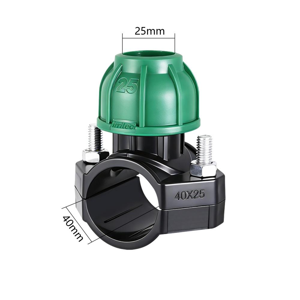 PVC/PP Saddle Clamp 20/25/32/40/50/63/75mm Garden Agricultural Irrigation Pipe PE Quick Connector 3-way Lock Nut Plastic Reducer