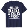 Funny World Best Dad French Graphic Fashion New Cotton Short Sleeve T Shirts ONeck Harajuku Father Dad Tshirt PAPA