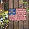 Vintage Patriotisches Blechschild 8x12 Amerikanische Flagge Wanddekoration Rustikale Hymnenkunst
