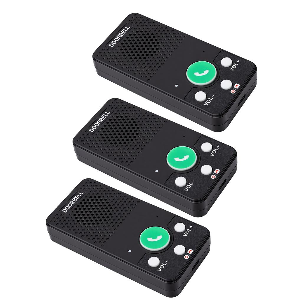 3 Pack Wireless Intercom Systems for Home Office Full Duplex Room To Room Intercom 1600ft Range 8 Volume Levels 4