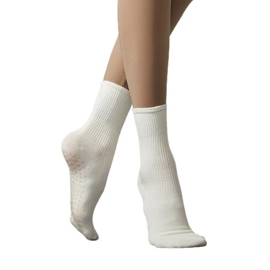 

1 Pair Sports Socks Non-deformation Soft Sweat Absorption Good Breathability Sport Socks for Home білий