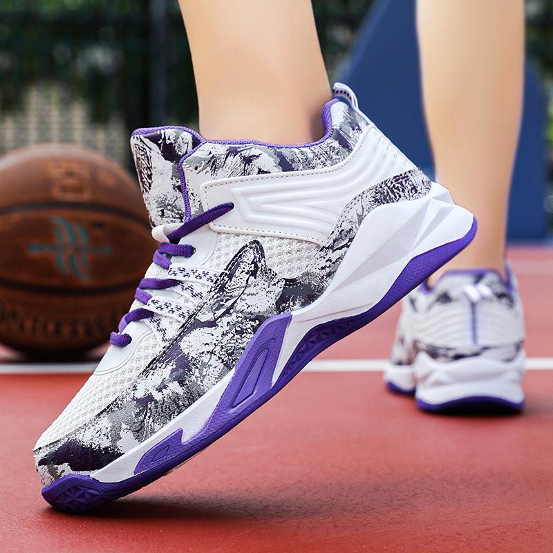 2026 Spring New Men's Shoes Colorful High Top Breathable Men's Casual Sports Shoes Trendy and Versatile Basketball Shoes