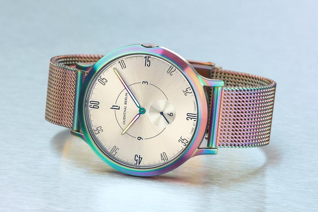 Lilianthal Berlin Mała Sekunda Wykonany w Wielokolorowy Zegarek Męski, Niemcy, L01-110-B023I,