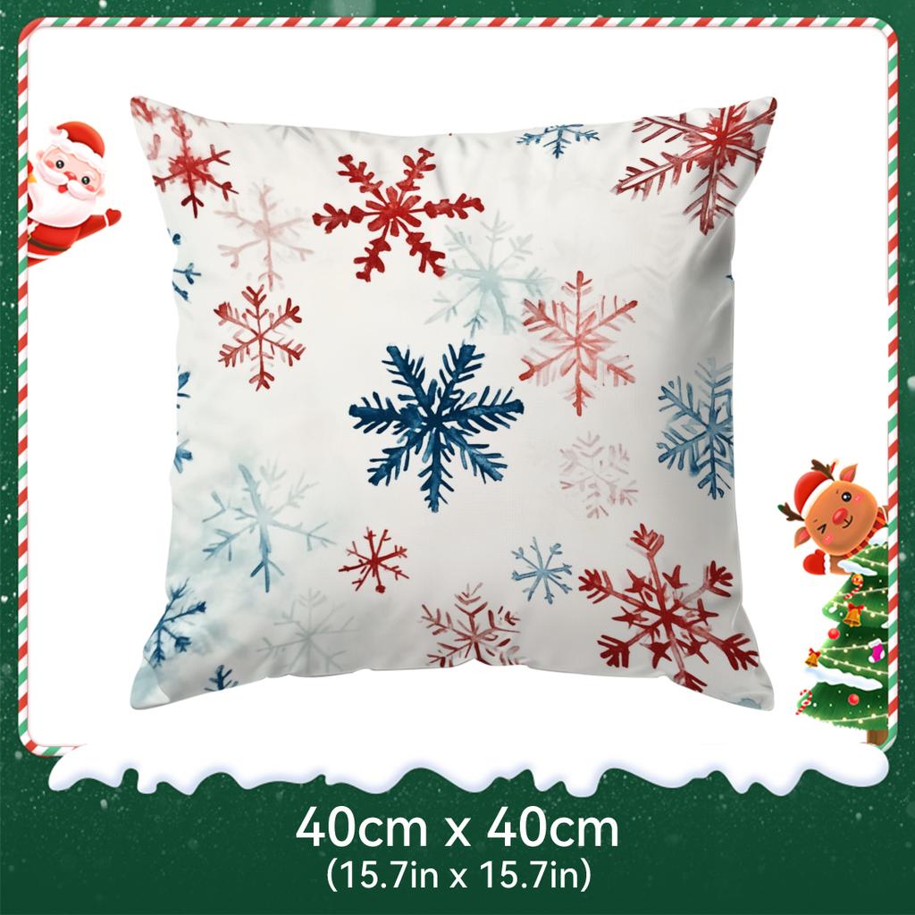 Snow Shadow Christmas Pillowcase Printed Polyester 40/45/50Cm Throw Pillowcover Decorative Sofa Cushion Pillowslip Home Decor
