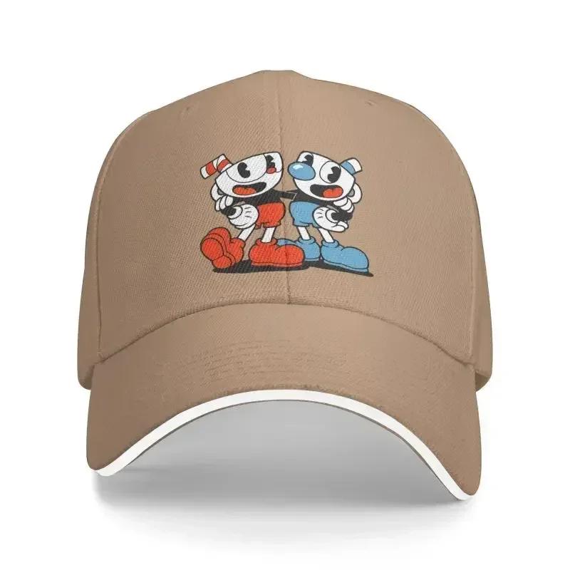 Classic Hot Game Cartoon Cuphead Mugman Baseball Cap for Men Women Breathable Dad Hat Sun Protection