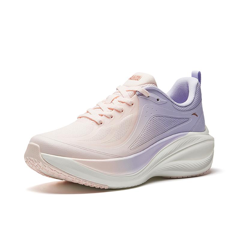 New Anta Leaf 1.0 Slip Resistant Abrasion Resistant Low top Casual Running Shoes Women's Pink White Purple 122545535-5