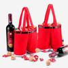 Christmas Pants Gift Bag Wine Bottle Holder Candy Bag Santa Pants Handbag Holiday Party Decoration