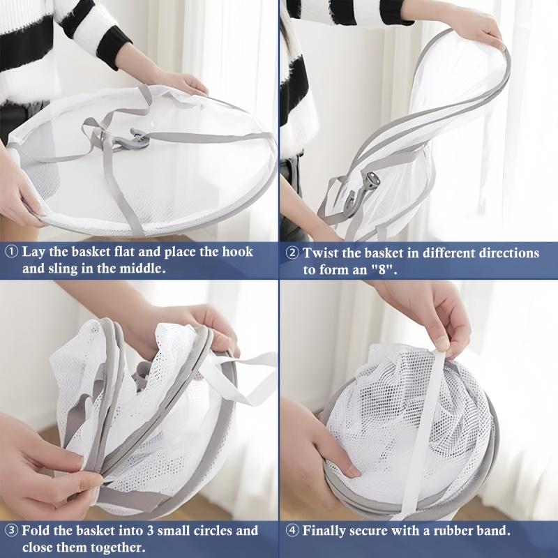 1/2 Layer Pop Up Clothes Dryer Rack Foldable Windproof Sweater Drying Rack Towels Socks Underwear Mesh Drying Rack For Home