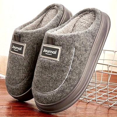 Fuzzy House Slippers Heren Comfortabele Memory Foam Lichtgewicht Mode Koppel Schoenen Winter Warm Pluche Casual Slippers