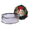 Christmas Wreath Storage Container Zippered Clear PVC Protective Case for Holiday Garlands Seasonal Decoration Bag