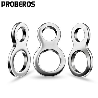 Double Hole Eight Shaped Ring Fishing Bait Connector, Stainless Steel Two Hole Sub Ring Solid Ring Fishing Gear Accessories, 20 Pieces/pack