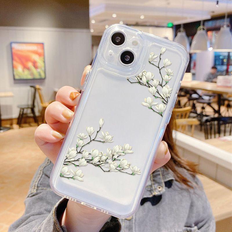 Small Fresh Flower for iPhon17ProMax Mobile Phone Case 16Pro Niche 15 Apple 14/15 Creative 16