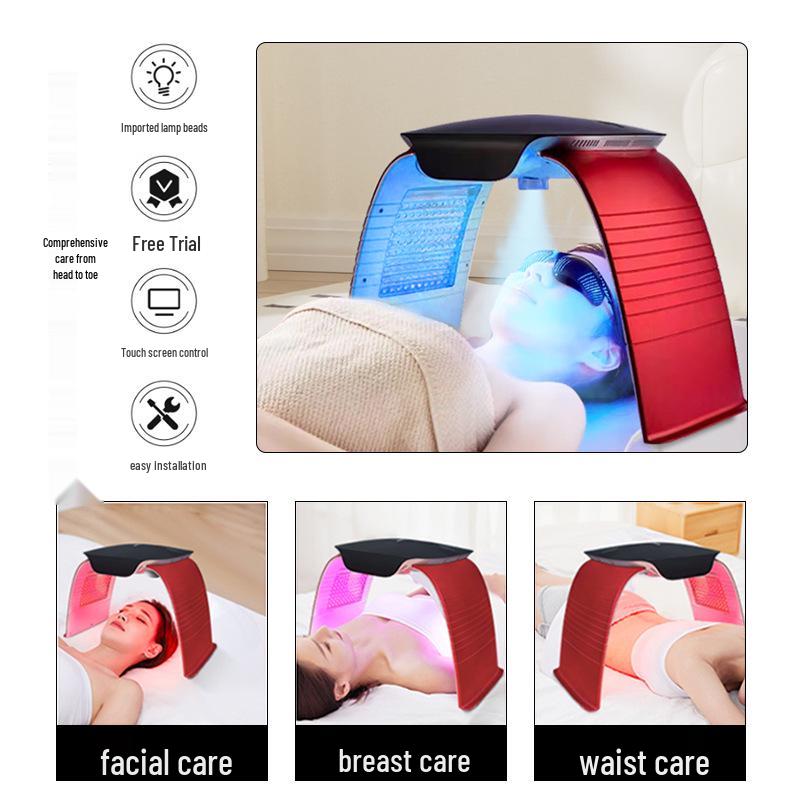 Foldable 7-Color LED Spray Spectrometer: Reduces Acne, Moisturizes, Whitens, and Tightens Pores