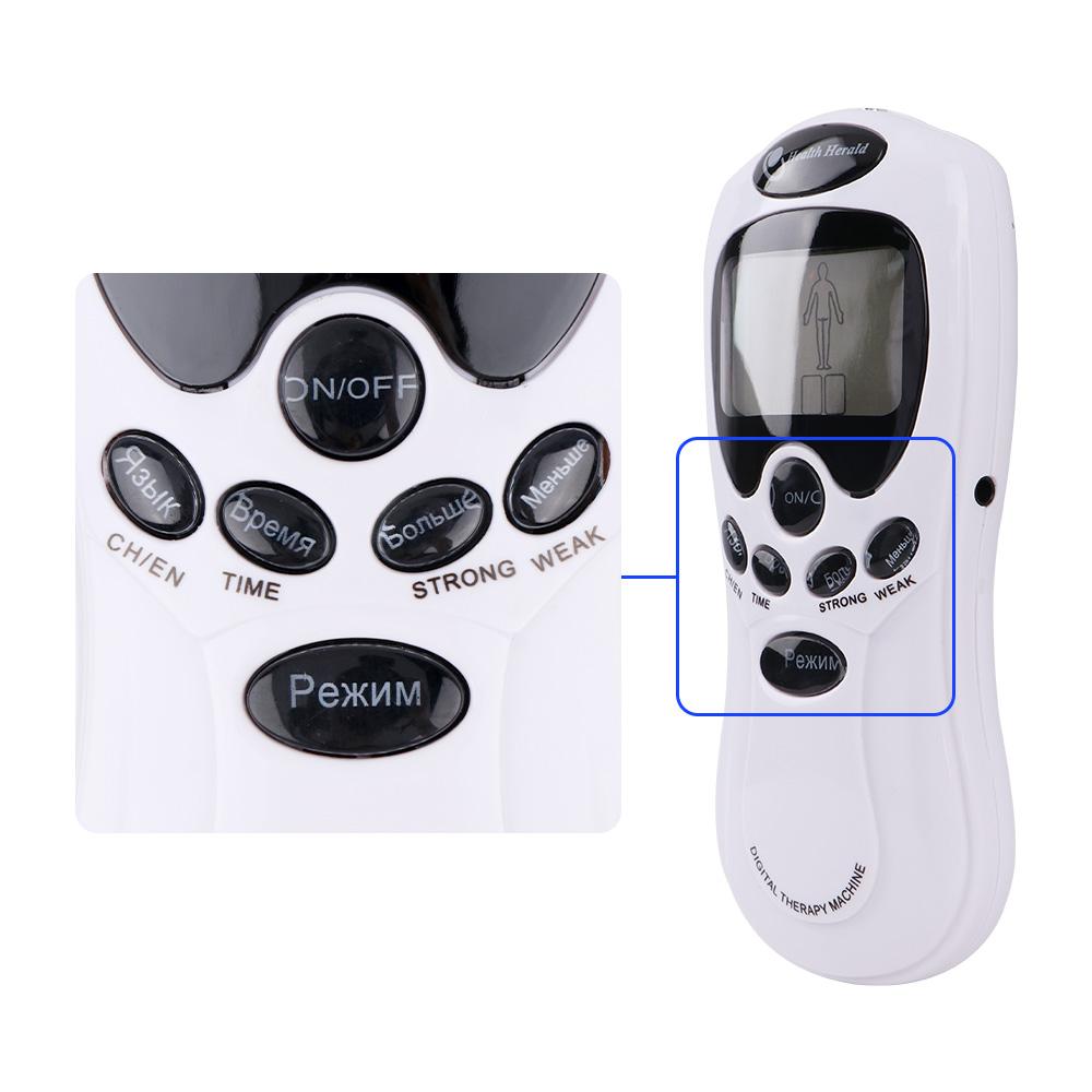 8-Mode Electric Tens Muscle Stimulator EMS Acupuncture Therapy for Face Body Pain Relief Massager Digital Electrostimulator