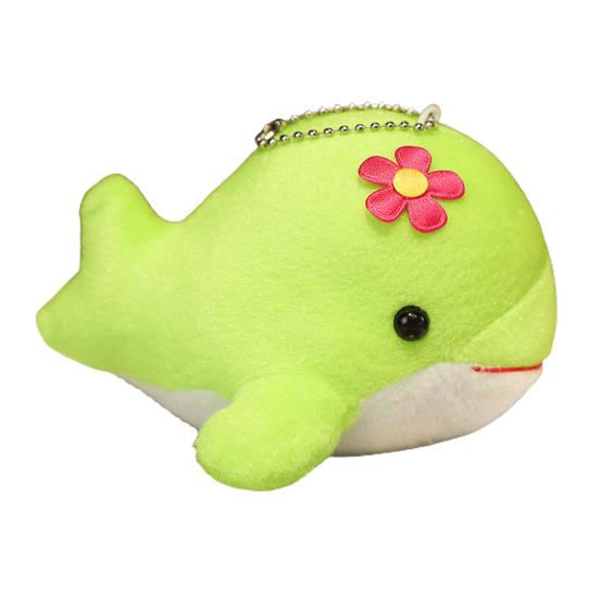 

10cm Whale Plush Pendant PP Cotton Filling Cute Cartoon Animal Doll Plush Toy Ornament Colorful Stuffed Sea Animal Plush Doll Keychain Kids Girl Gift зелёный