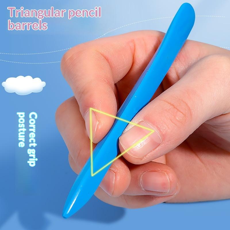 Oil Pastels Art Drawing Stationery Oil Painting Drawing Sticks Colored Crayons Dual Head Triangle Crayons 12-36 Colors Safe Kids