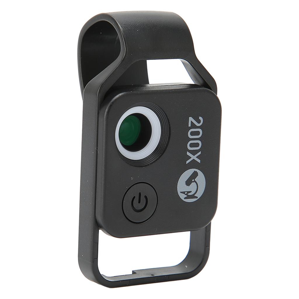 200X Phone Mini Pocket Microscope with CPL Lens Universal Phone Microscope Clip for IPhone for AndriodBlack