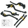 S129 Black (Gold) Suzuki Brake Clutch Lever 6 Level Adjustment Long Fit V-Strom 250 GSX250R GSR250 GSX-S750 Etc