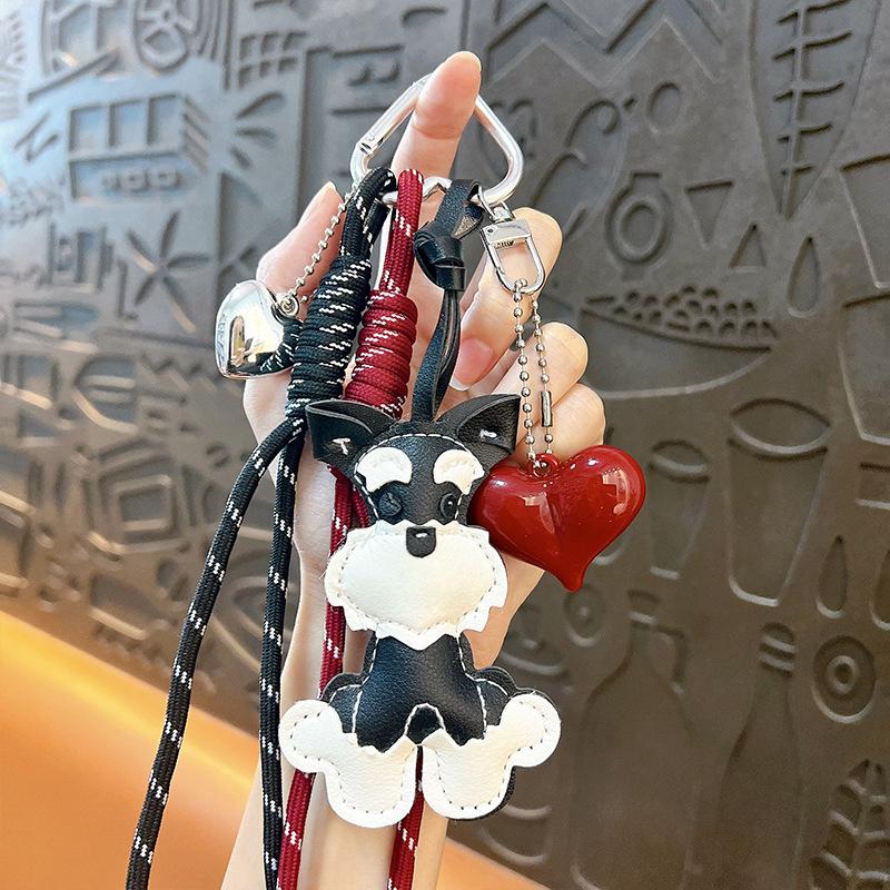 Yogodlns Сердце Искусственная Кожа Мини Рюкзак Подвесная Сумка-Кошелек Подвески для Сумок Аксессуары one size чёрный