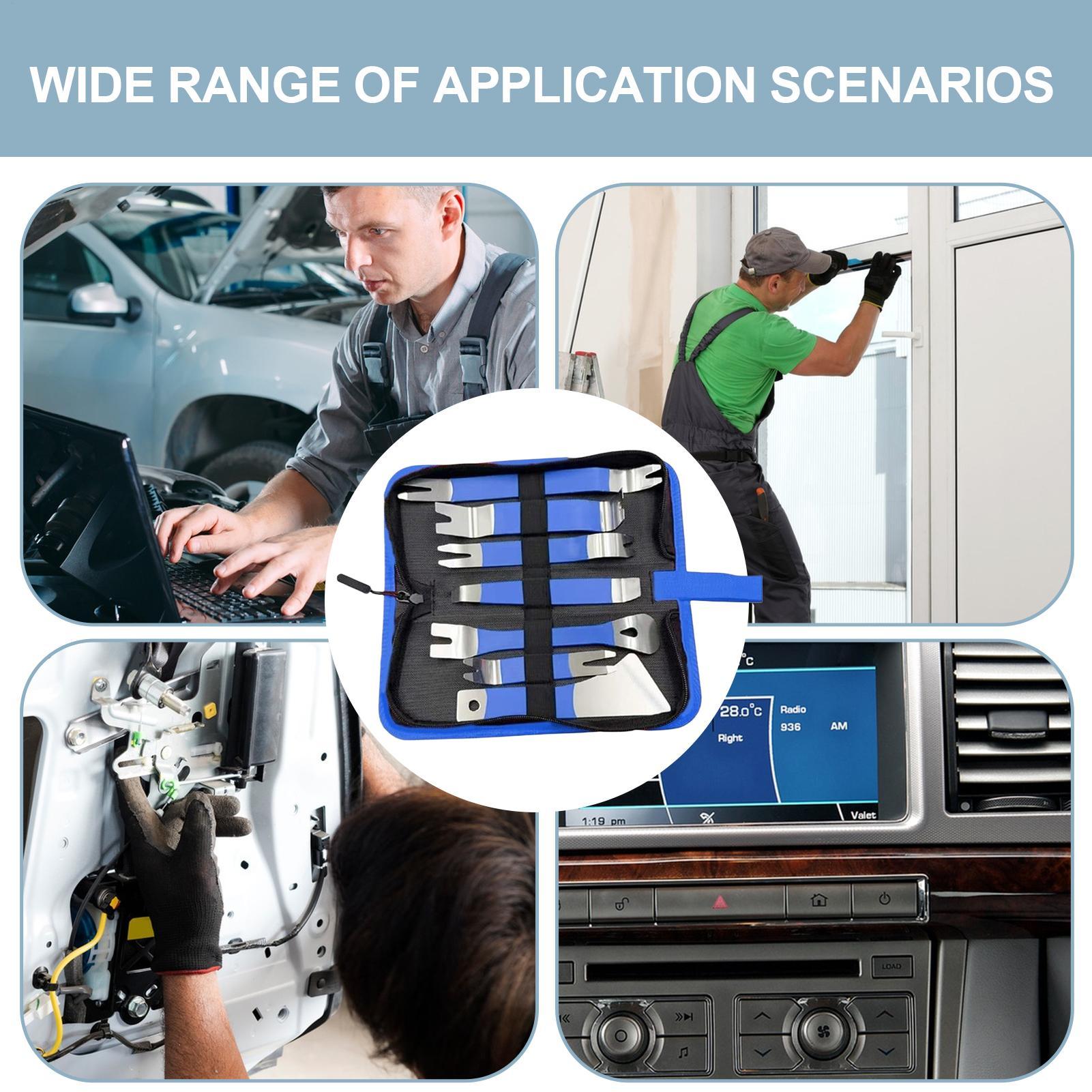 

Инструмент для снятия панелей 7 штук Инструмент для снятия клипс дверных панелей автомобиля Эргономичный съемник Клипсы Ремонтный набор для внутренней двери автомобиля CN