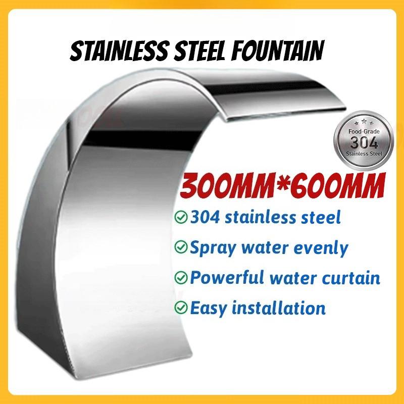 Swimming Pool Fountain Waterfall Stainless Steel Solar Fountain Pond Swimming Pool Filter Fountain Garden Decorative Faucet