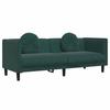 VidaXL 3-Seater Sofa with Cushions, Seat with Armrests and Backrest, Armchair with Legs Living Room, Modern, Green 372644