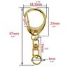Zinc Alloy Metal Blank Keyring Keychain Split Ring Keyfob for Key Rings Women Me