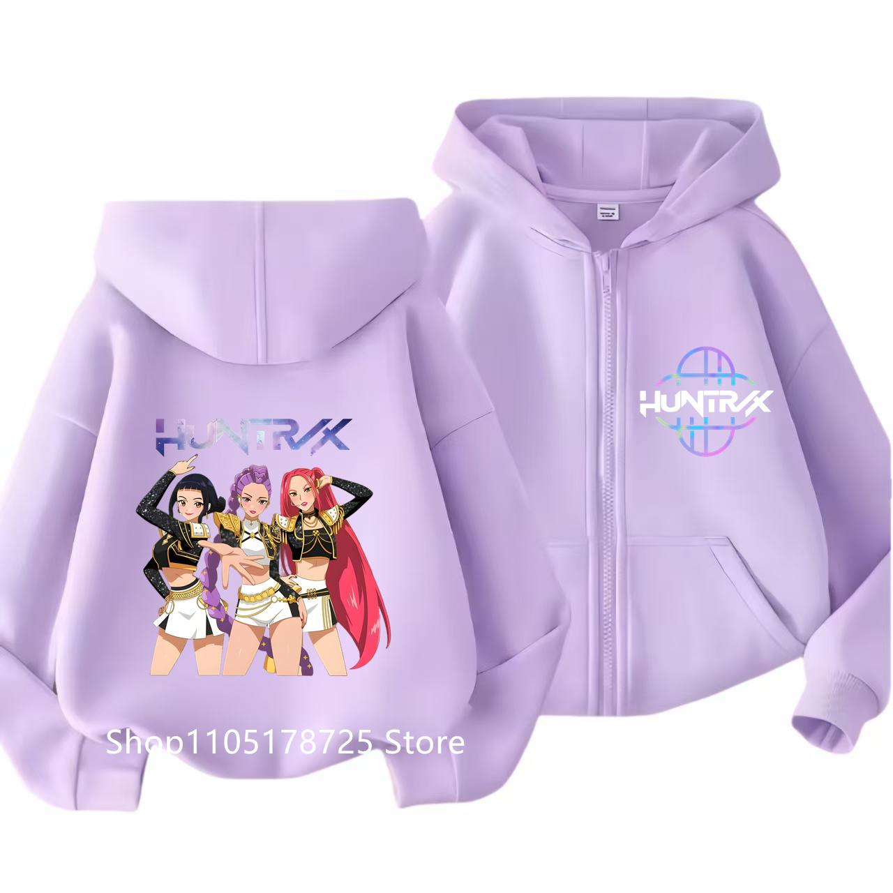 

2026 Каваї Толстовки на блискавці Kpop Мисливці на демонів Худі Дитячий одяг Дитяча Дівчинка Хлопчик Толстовка на блискавці Худі Дитячий Повсякденний Топ 160