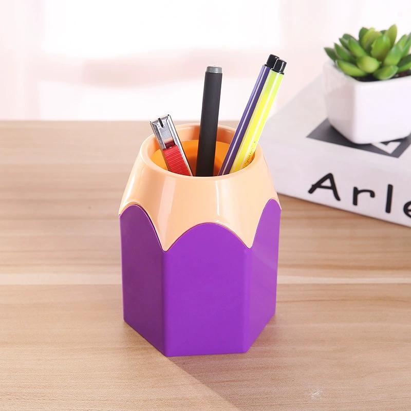 Makeup Brush Pen Holder Vase Pencil Pot Stationery Storage Box (Not Included Accessories)