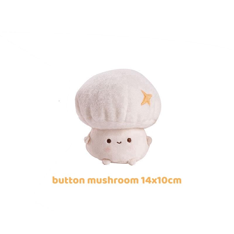Cartoon Hotpot Food Plush Keychain Kawaii Bag Pendant Button Mushroom Crab Claw Hanging Ornament Food-Themed Toy Accessory Gift