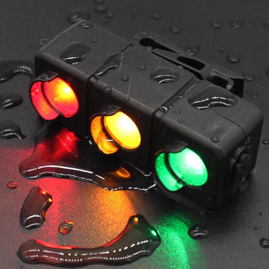 Traffic Light Bicycle Taillight 3 Colors USB Rechargeable Universal MTB Road Mountain Bike Night Riding Warning Strap Rear Lamp Bike Accessories