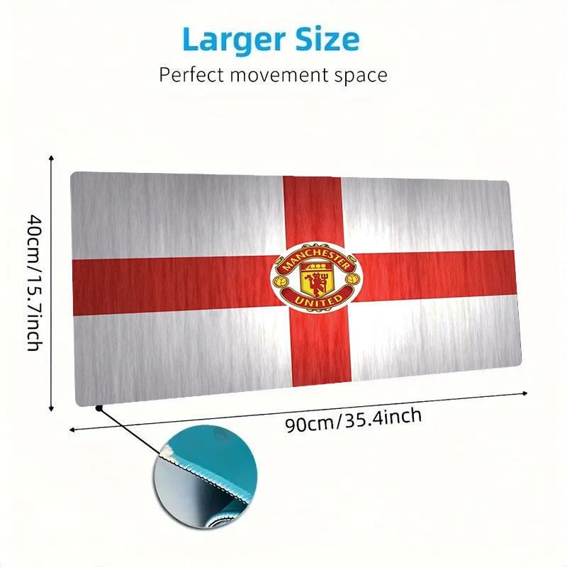 Manchester United F Large Size Mouse Pad Large Gaming Table Cushion Non-slip Laptop Tablet Big Mousepad XXL Mat Mini PC Playmat With Lock edge