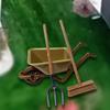 3x 1/12 Dollhouse Farm Tools Assembled Cart Home Simulation Life Scene Decor