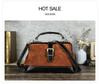 Damen Handtasche aus Wildleder und Rindsleder mit mehreren Fächern und Metallschnalle zum Tragen über einer Schulter oder als Crossbody Tasche