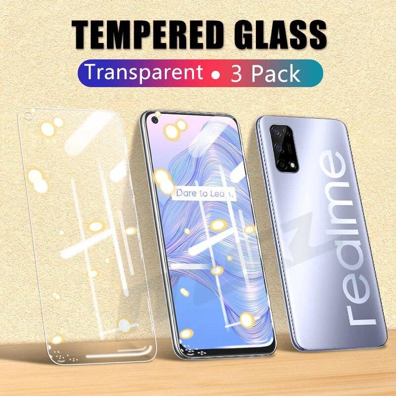 3 pezzi di pellicola protettiva in vetro temperato per Realme 7 8 9 Pro 10 per Realme 7i 8i 9i.