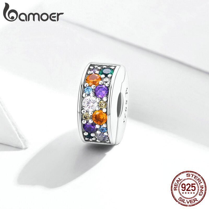 

Bamoer Стерлингового Серебра 925 Красочные Садовые Бусины CZ для Женщин Ювелирных Изделий Шарм подходит Оригинальный Браслет DIY Ювелирные Изделия 925 silver