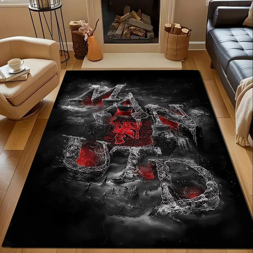 "Bold Man United Design Rug" Patterned carpet, non slip mat suitable for living room and bedroom sofas