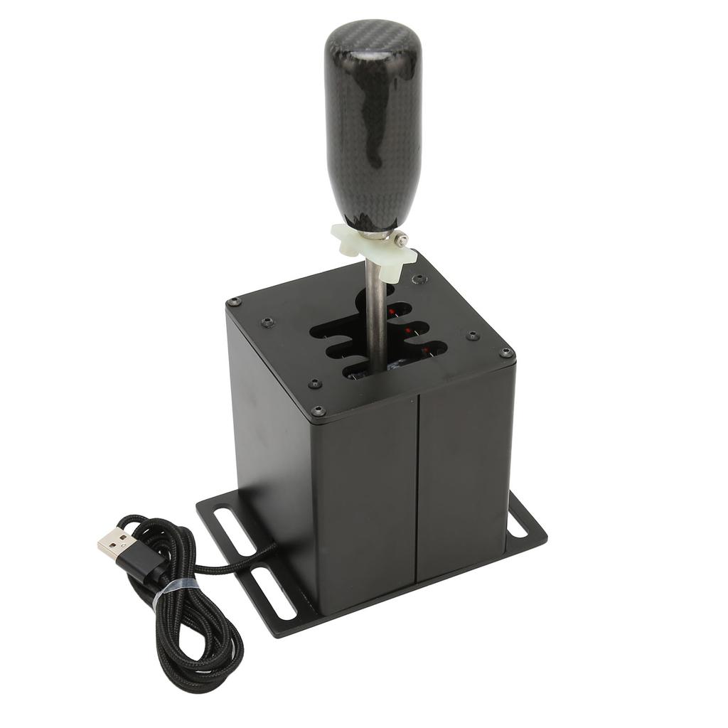Simulator USB Shifter 6 Plus R Racing H Shifter cu mâner din fibră de carbon pentru Logitech G29 G27 G25