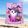 1pc Ghost Witch Hat Throw Blanket Polyester Fiber, Lightweight Flannel, Soft & Warm, All Season Use for Outdoor, Camping Digital Print