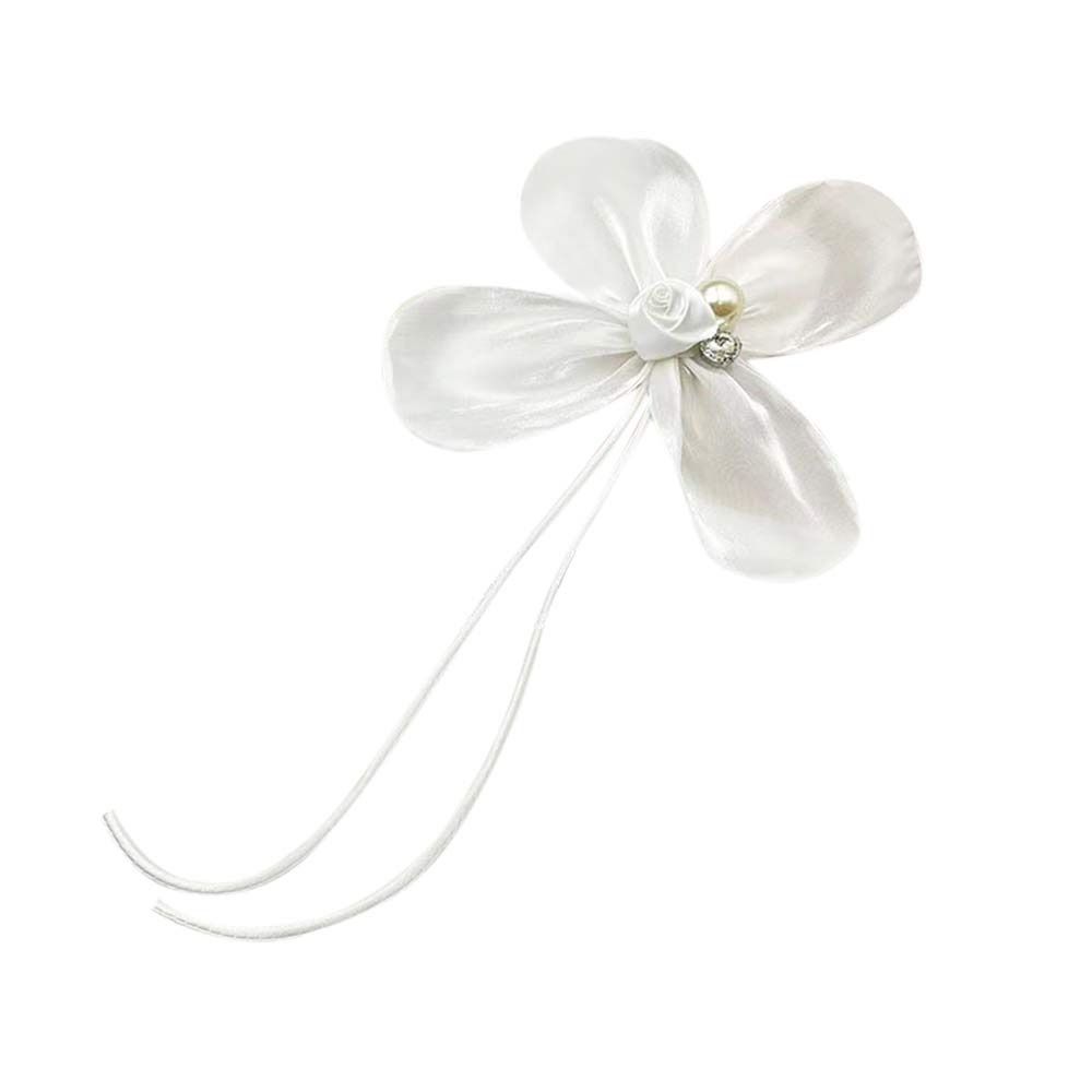 

Брошь-булавка ручной работы в виде цветка 17 см, булавка на лацкан, модный воротник-цветок белый