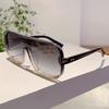 Vintage Big Frame One Piece Square Sunglasses Luxury Brand Designer Oversized Pink Shades for Women Men Punk Style