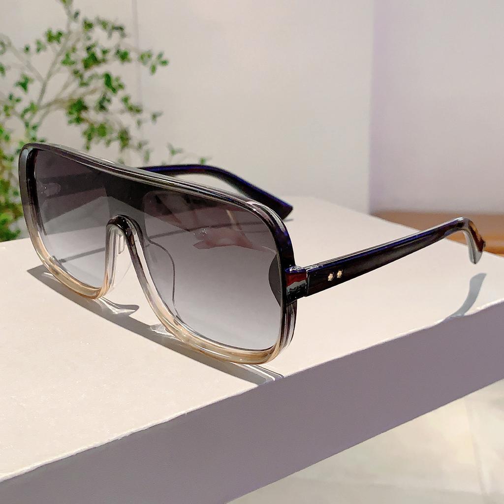 Vintage Big Frame One Piece Square Sunglasses Luxury Brand Designer Oversized Pink Shades for Women Men Punk Style