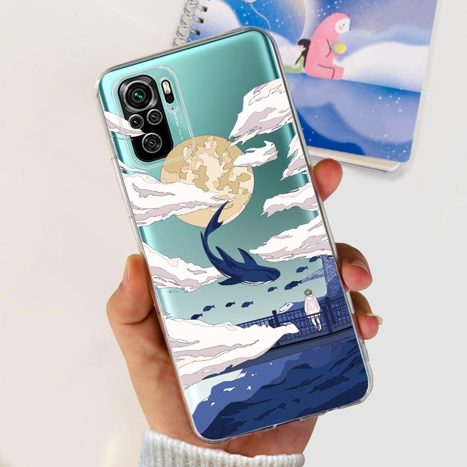 For Xiaomi Redmi Note 10 Case Note 10S Cute Cartoon Painted Cover Soft Silicone Case For Redmi Note 10 Pro Max Note10 10S Fundas