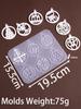 DIY Christmas Series Round Silicone Mold Handmade Christmas Tree Bell Snowflake Plaster Resin Jewelry Pendant Craft Molds