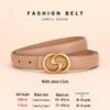 Women's Angola Red Genuine Leather Waist Belt - Fashionable, Versatile, and High-End Cowhide Accessory for Suits and Coats
