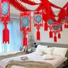 Chinese New Year Lunar Year Banner Spring Festival Garland Wall Hanging Hollow Pennant  Party Decor