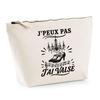 Toiletry Bag - PLANETEE - I Can't I Have Waltz (minimalist) - Beige - 100% Cotton - 3 L